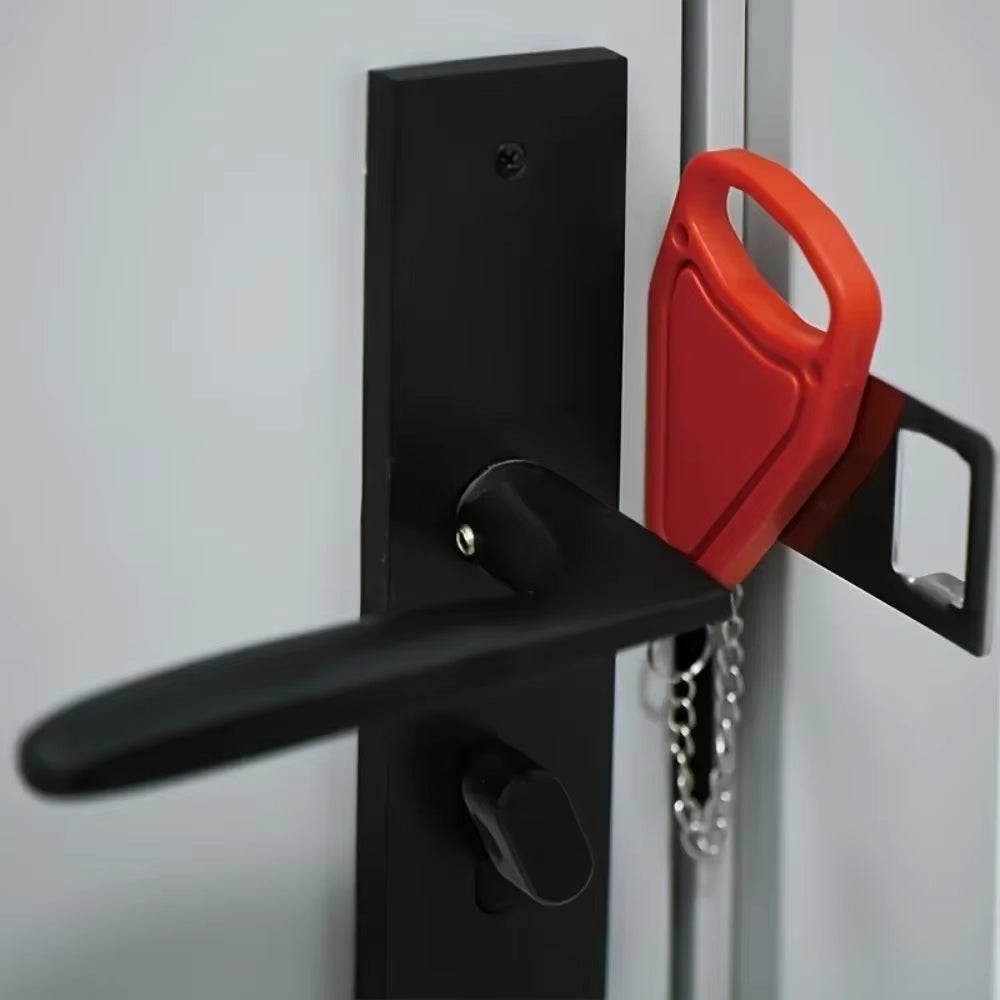 SafeStop™ Lock Latch, Travel & Personal Safety Door Lock – Removable 2-Hole Portable Security Latch
