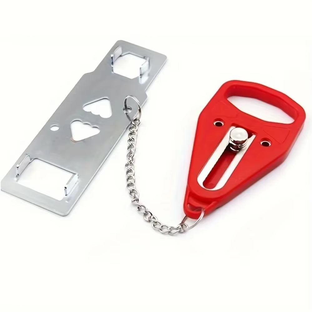 SafeStop™ Lock Latch, Travel & Personal Safety Door Lock – Removable 2-Hole Portable Security Latch