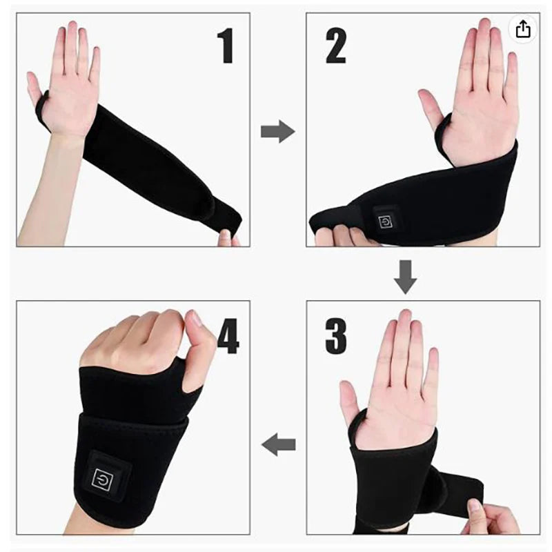 WristRevive™ Pro Heat Wrap — Advanced Heat & Compression Therapy for Wrist Joint Health, Tendon Support & Normal Use